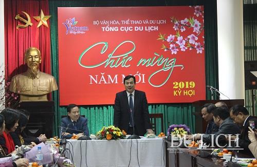 Tổng cục trưởng TCDL Nguyễn Trùng Khánh phát biểu tại buổi gặp mặt